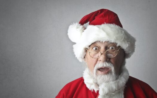 man in santa claus costume