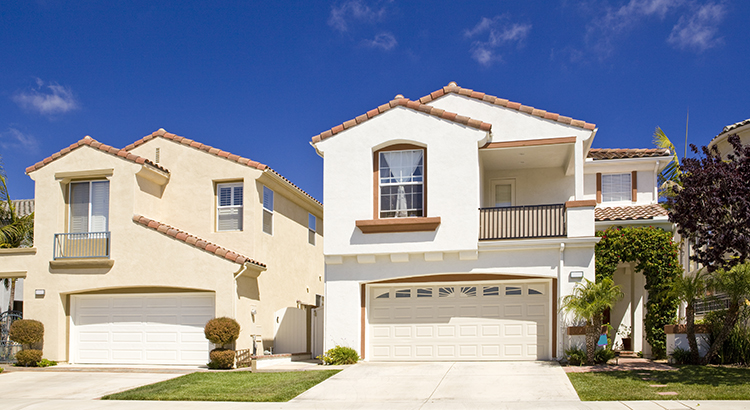 Wealthy suburbs and modern residential architecture in California
