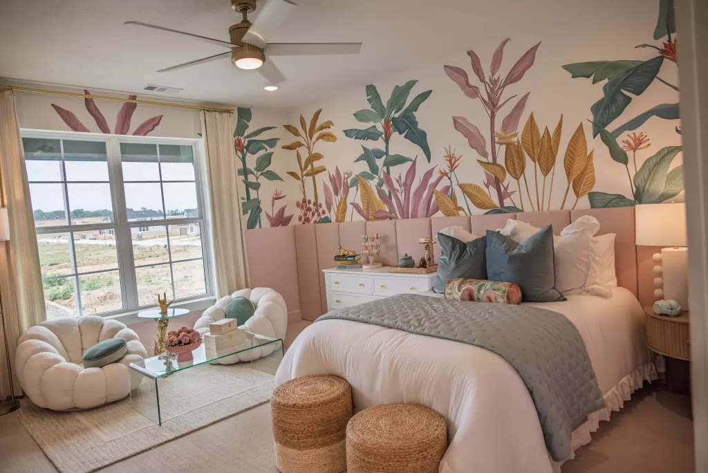 Secondary Bedroom in a David Weekley Homes model at Furst Ranch