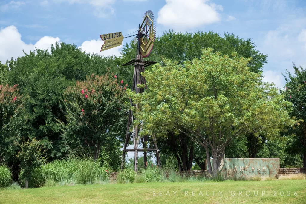 Entrance to Lantana, TX Community from Justin Road in Denton County, TX