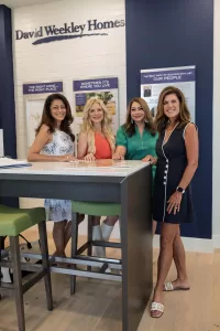 Seay Realty Group team touring the David Weekley Homes model at Furst Ranch near Flower Mound and Bartonville, TX.