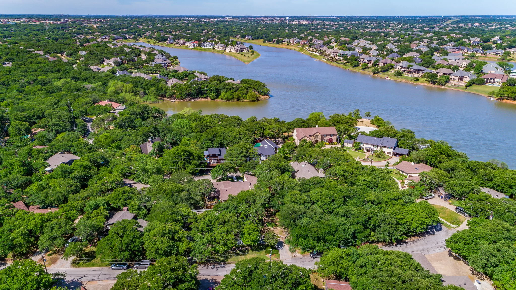 Lake Lewisville aerial view